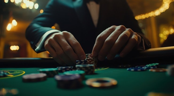 Live casino blackjack table with professional dealers streaming in HD
